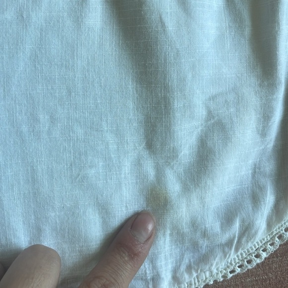 Biba Embroidered White Cotton Beaded Sleeveless Dress - Picture 11 of 16